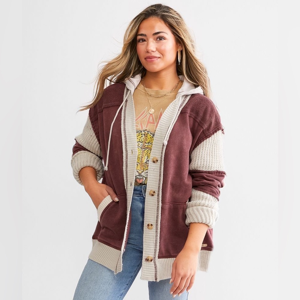 BKE Hooded Cardigan Size M - Picture 6 of 7